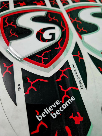 AYN Cricket Bat Sticker 3D Embossed English Willow Fiber Tape Sports Accessories Protection, KLR-1/HP 33/R 17 | Red