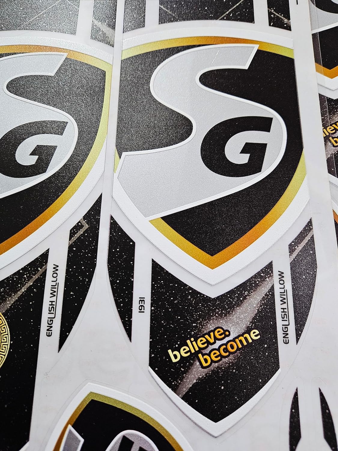 AYN Cricket Bat Sticker 4D Digital Embossed English Willow Fiber Tape Sports Accessories Protection, Hardik Pandya | Black