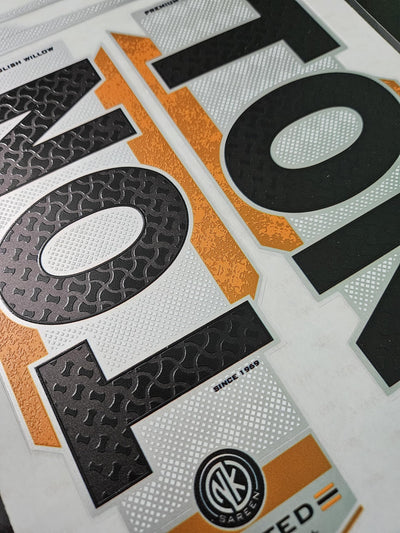 AYN Cricket Bat Sticker 4D Digital Embossed English Willow Fiber Tape Sports Accessories Protection, LMTD Black