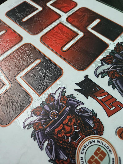 AYN Cricket Bat Sticker 4D Digital Embossed English Willow Fiber Tape Sports Accessories Protection, DEL Red