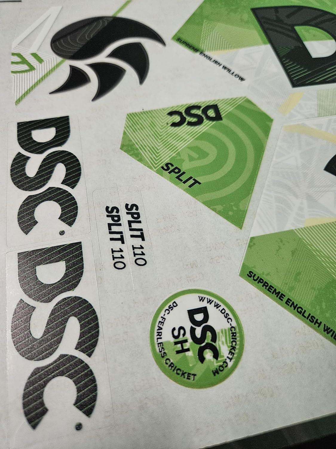 AYN Cricket Bat Sticker 4D Digital Embossed English Willow Fiber Tape Sports Accessories Protection, STPI Green