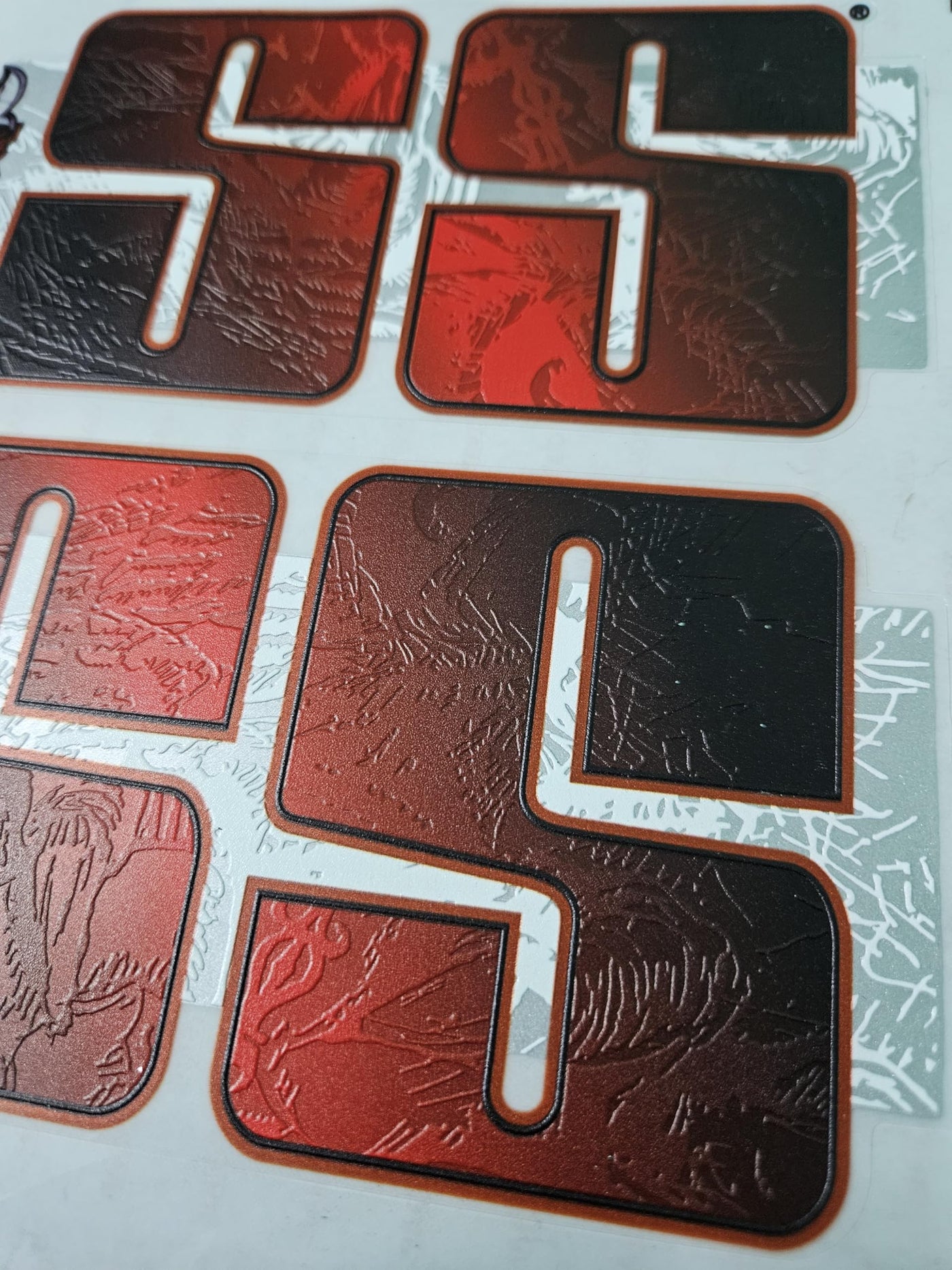 AYN Cricket Bat Sticker 4D Digital Embossed English Willow Fiber Tape Sports Accessories Protection, DEL Red