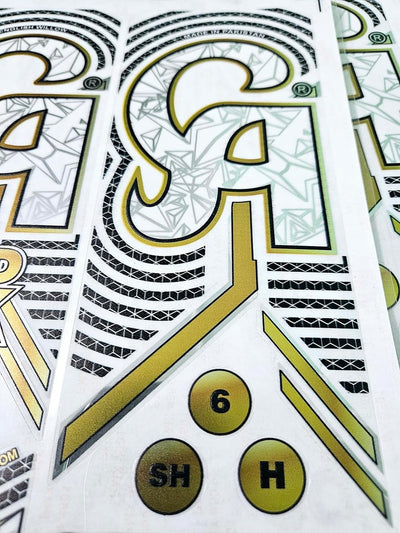 AYN Cricket Bat Sticker 4D Digital Embossed English Willow Fiber Tape Sports Accessories Protection, White 20k