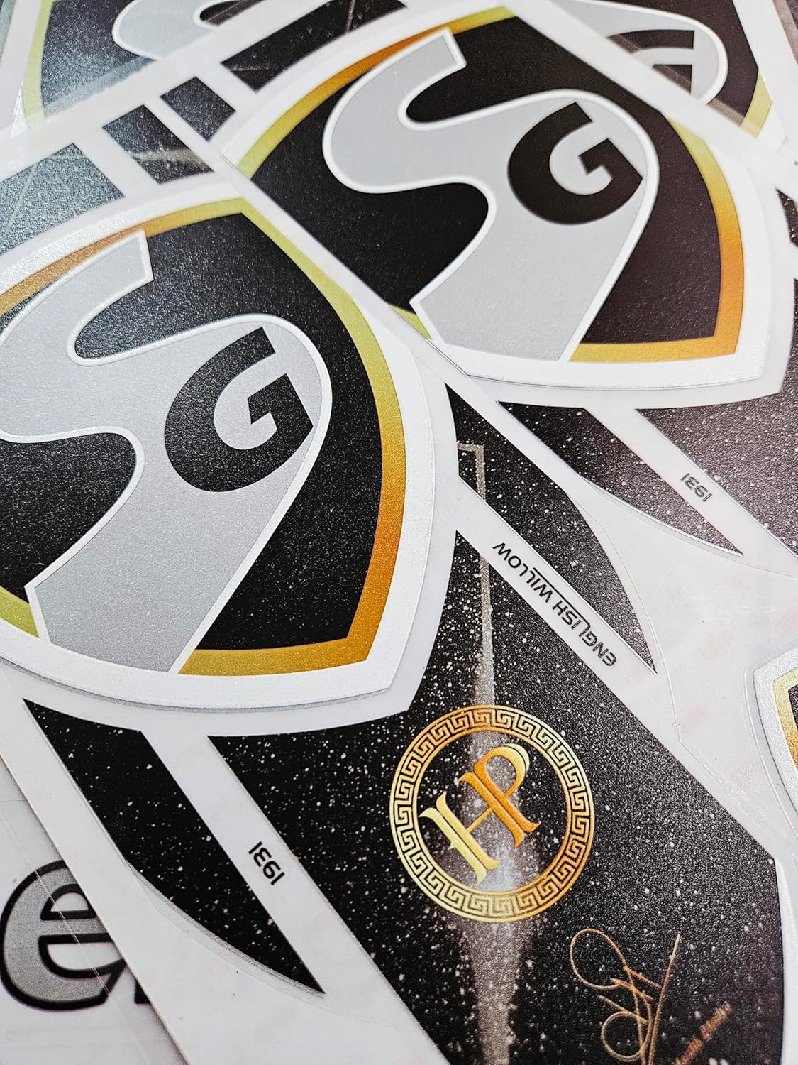 AYN Cricket Bat Sticker 4D Digital Embossed English Willow Fiber Tape Sports Accessories Protection, Hardik Pandya | Black