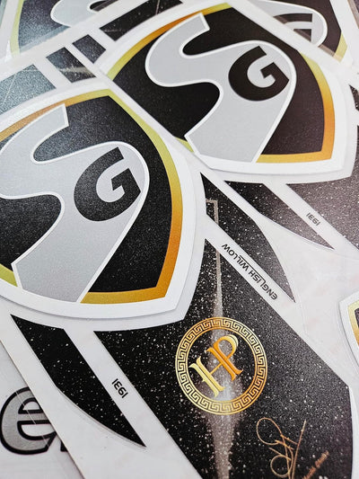 AYN Cricket Bat Sticker 4D Digital Embossed English Willow Fiber Tape Sports Accessories Protection, Hardik Pandya | Black