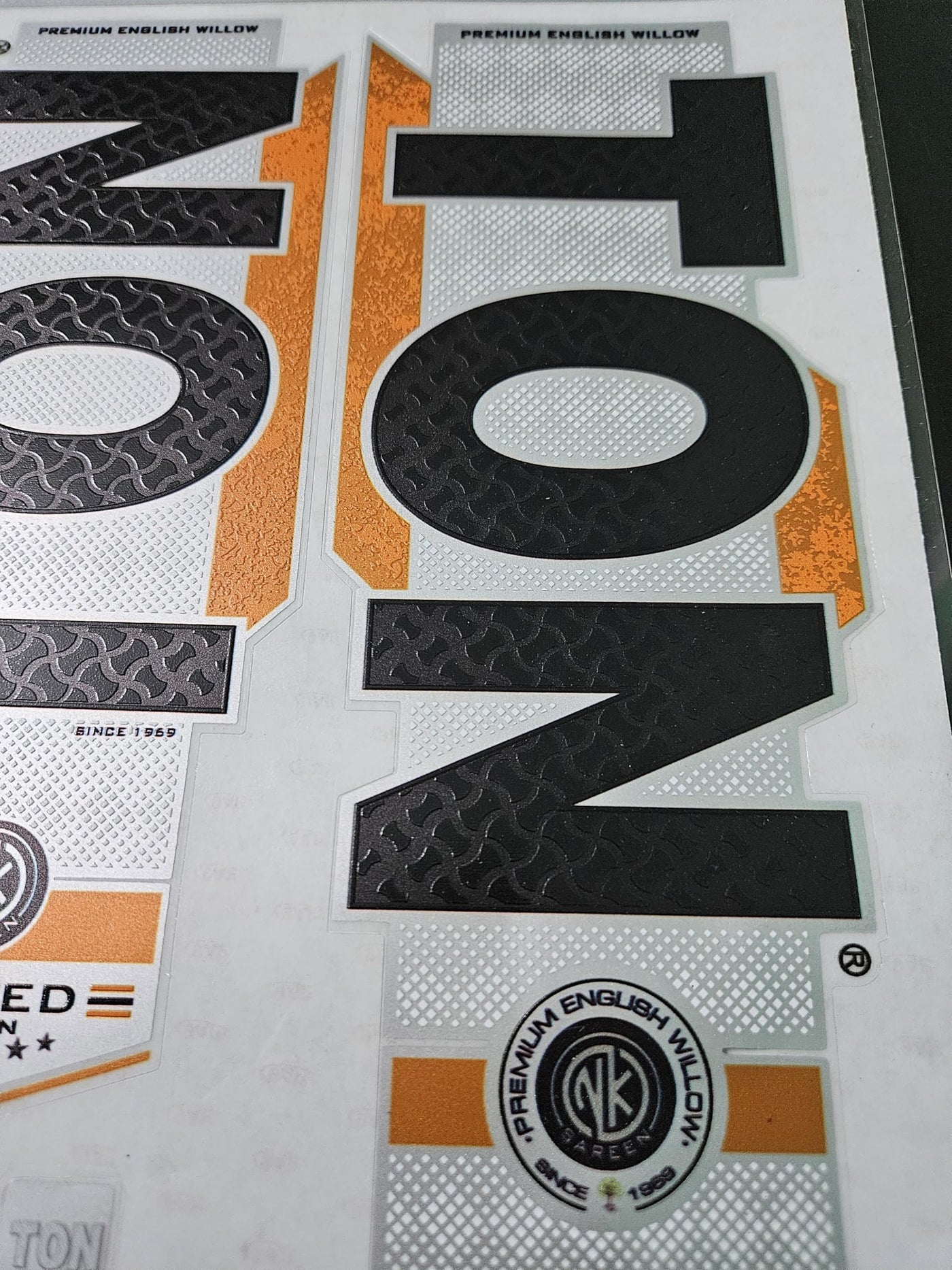 AYN Cricket Bat Sticker 4D Digital Embossed English Willow Fiber Tape Sports Accessories Protection, LMTD Black