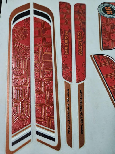 AYN Cricket Bat Sticker 4D Digital Embossed English Willow Fiber Tape Sports Accessories Protection, MSTR Red