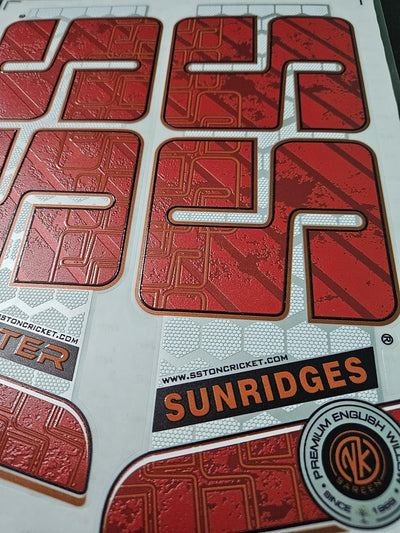 AYN Cricket Bat Sticker 4D Digital Embossed English Willow Fiber Tape Sports Accessories Protection, MSTR Red