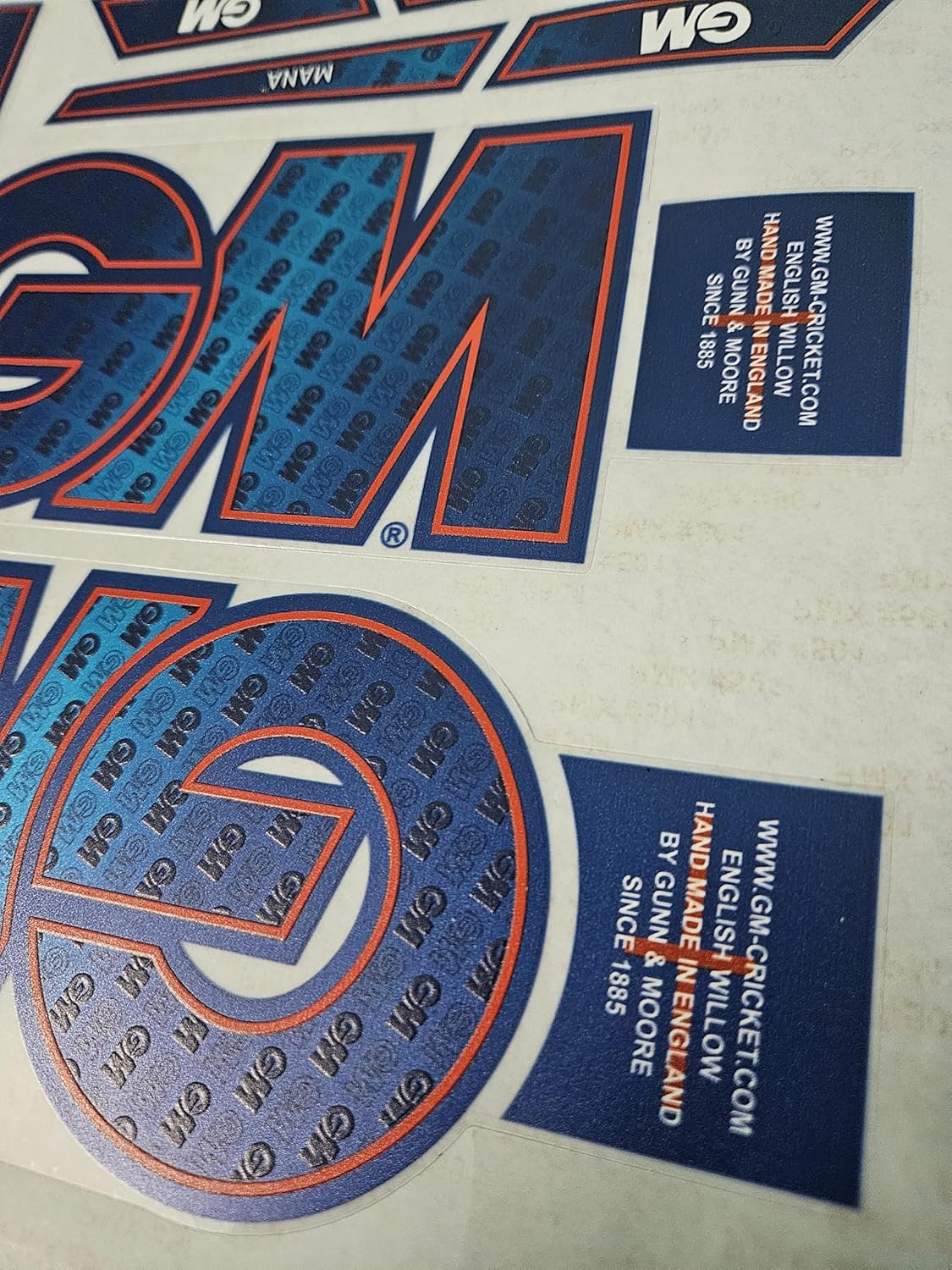 AYN Bat Sticker 4D Digital Embossed English Willow Fiber Tape Sports Accessories Protection, MNA Blue