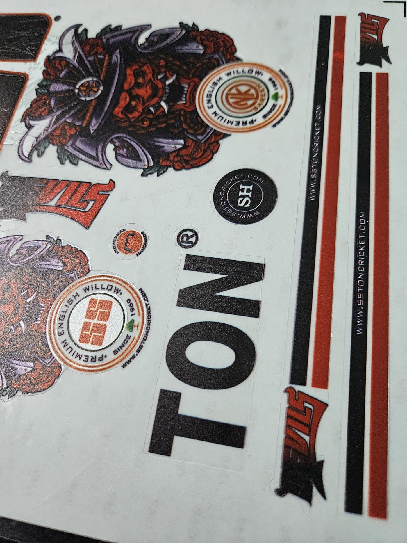 AYN Cricket Bat Sticker 4D Digital Embossed English Willow Fiber Tape Sports Accessories Protection, DEL Red