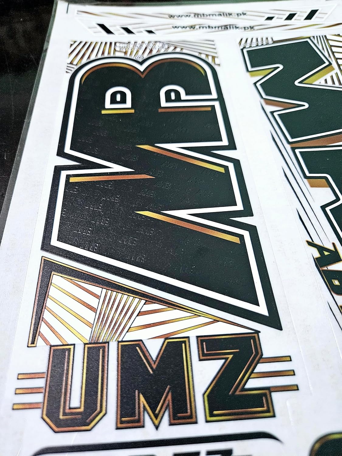 AYN Cricket Bat Sticker 4D Digital Embossed English Willow Fiber Tape Sports Accessories Protection, UMZ Black