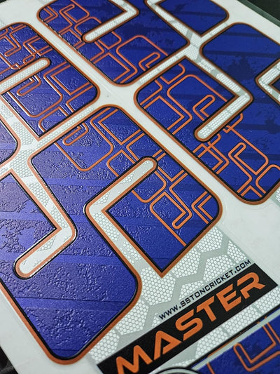 AYN Cricket Bat Sticker 4D Digital Embossed English Willow Fiber Tape Sports Accessories Protection, MSTR Blue