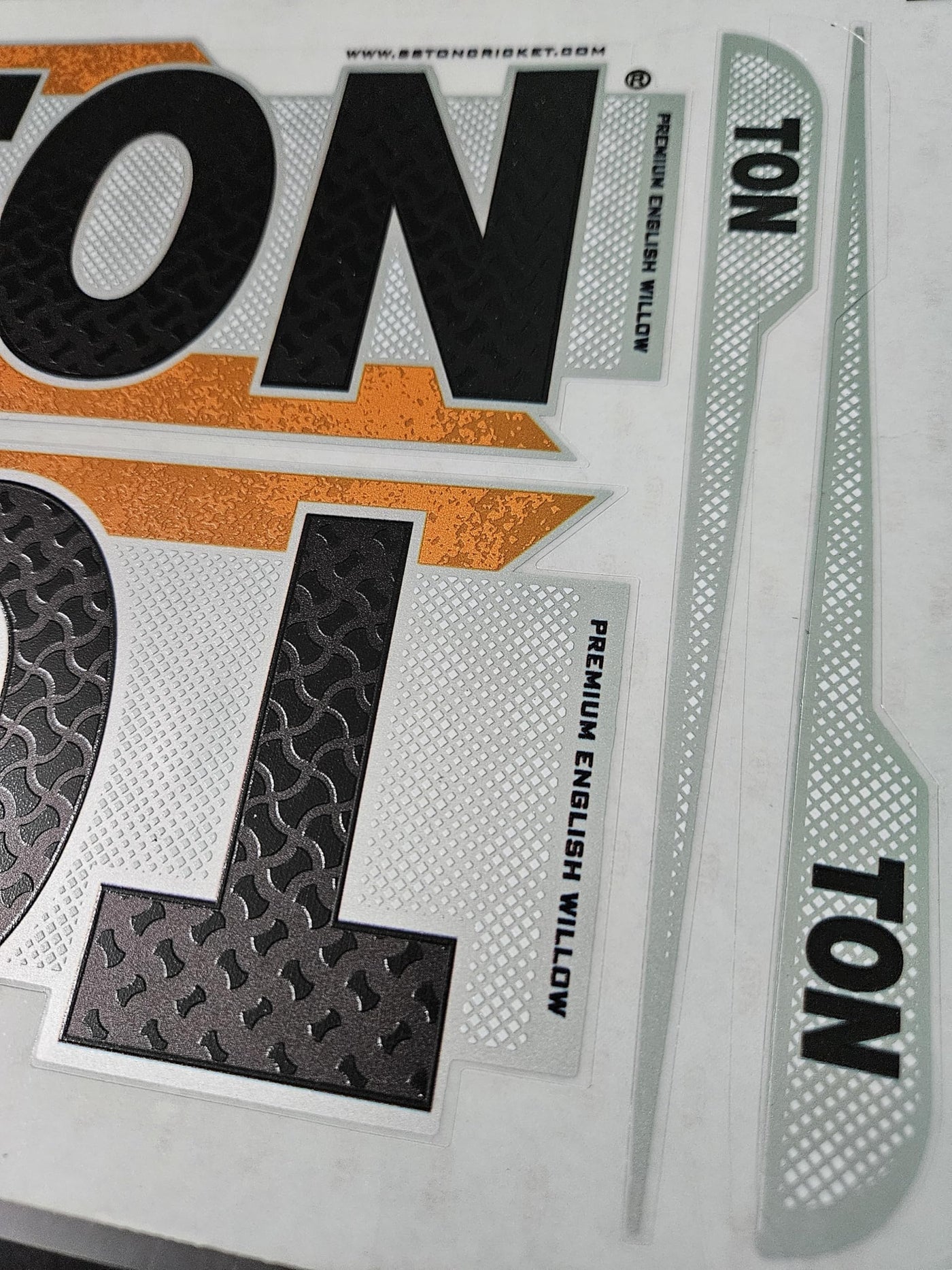 AYN Cricket Bat Sticker 4D Digital Embossed English Willow Fiber Tape Sports Accessories Protection, LMTD Black