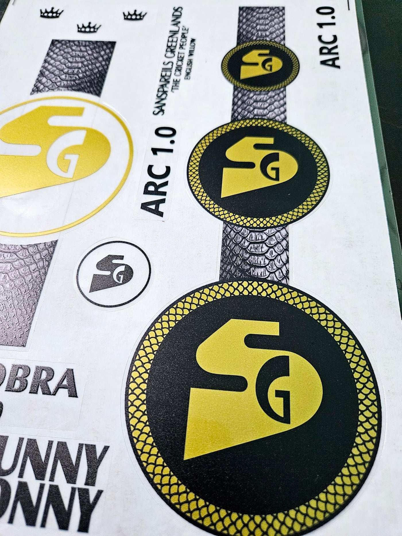 AYN Cricket Bat Sticker 4D Digital Embossed English Willow Fiber Tape Sports Accessories Protection, STII Black