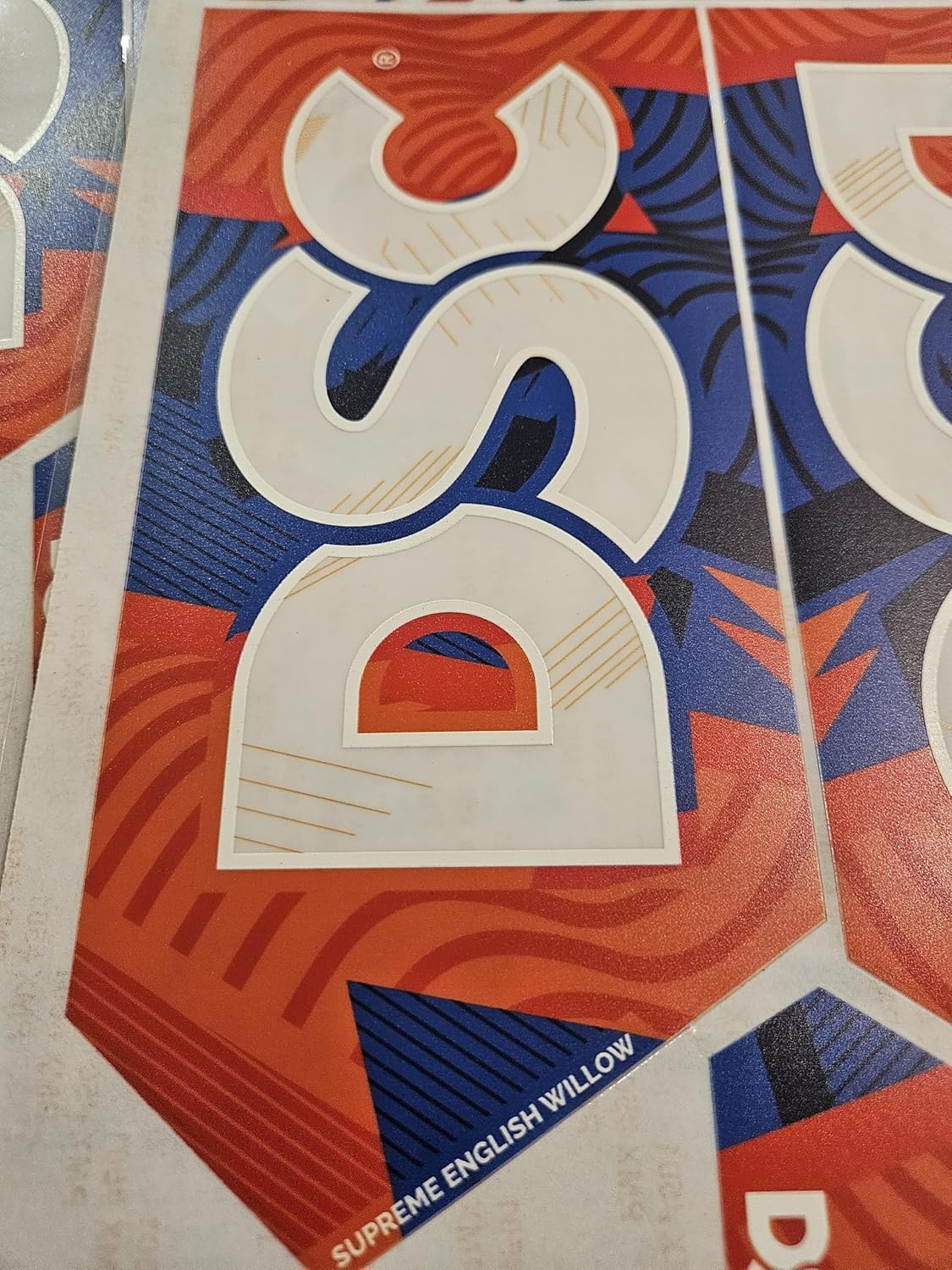 AYN Cricket Bat Sticker 4D Digital Embossed English Willow Fiber Tape Sports Accessories Protection, Krunch Orange