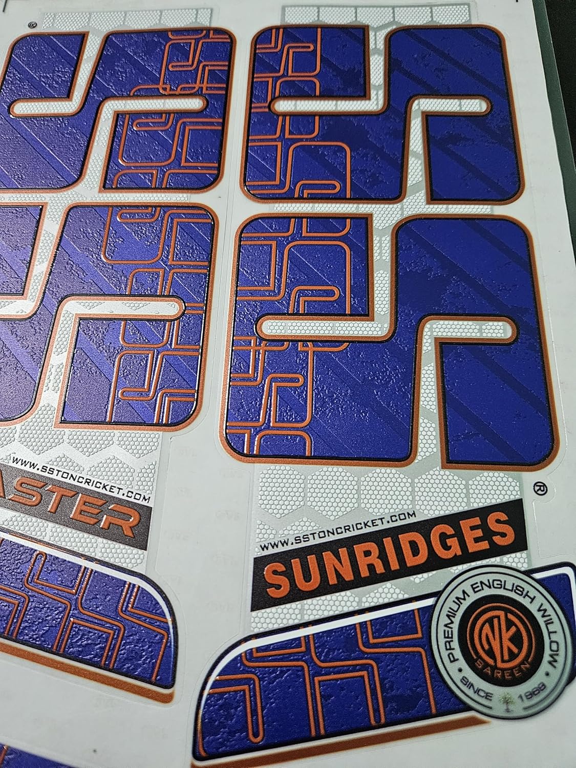 AYN Cricket Bat Sticker 4D Digital Embossed English Willow Fiber Tape Sports Accessories Protection, MSTR Blue