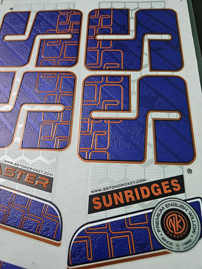 AYN Cricket Bat Sticker 4D Digital Embossed English Willow Fiber Tape Sports Accessories Protection, MSTR Blue