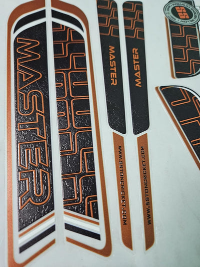 AYN Cricket Bat Sticker 4D Digital Embossed English Willow Fiber Tape Sports Accessories Protection, MASTER Black