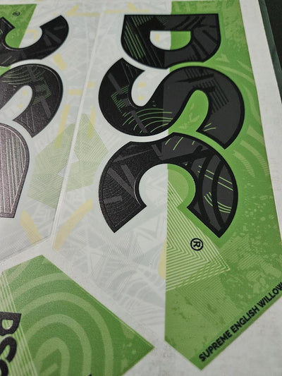 AYN Cricket Bat Sticker 4D Digital Embossed English Willow Fiber Tape Sports Accessories Protection, STPI Green